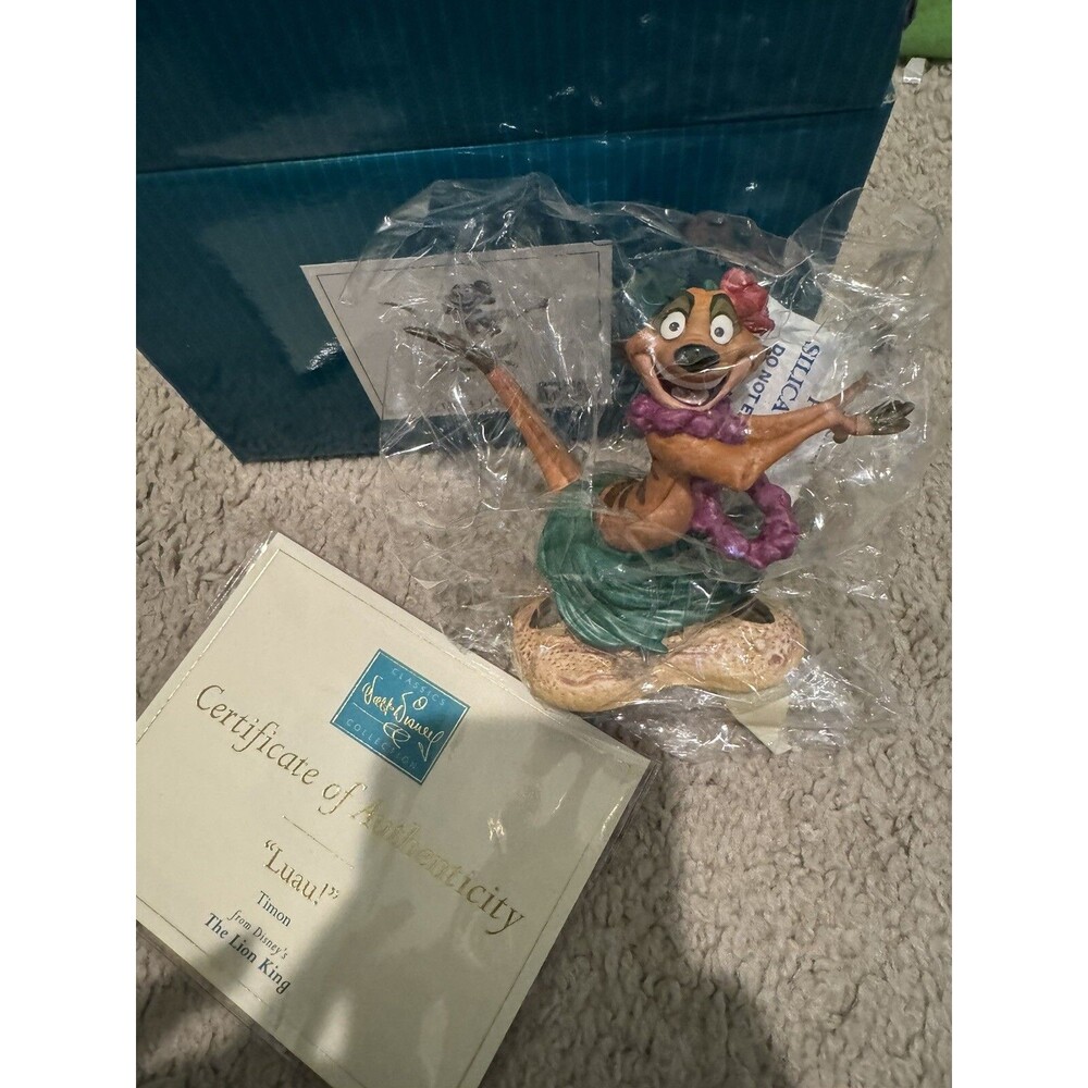 1998 LION KING TIMON LUAU WALT DISNEY CLASSICS COLLECTION WDCC FIGURE Coa Sealed